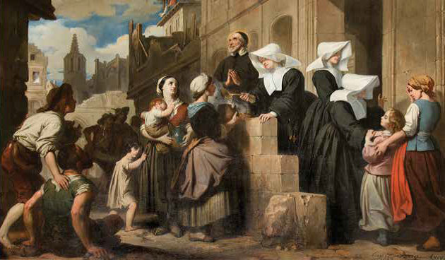 Eugène Devéria , {La Charité de saint Vincent de Paul}, 1839