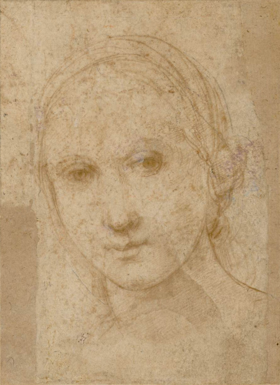 L'image montre un dessin de visage féminin, esquissé avec soin. Les traits du visage sont délicats, avec des yeux expressifs et une légère expression réfléchie. Les lignes sont douces et légèrement floues, ce qui donne un aspect à la fois réaliste et artistique. Le fond est de couleur beige, mettant en valeur le dessin. L'ensemble dégage une certaine sérénité et une profondeur émotionnelle.