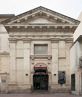 Façade de l'ancien Couvent des Cordeliers, devenu Temple protestant, puis cinéma Odéon. Actuel Rockstore