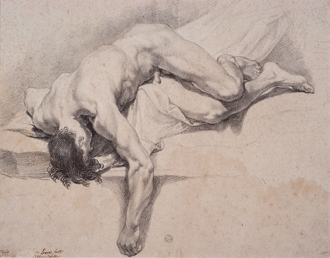 Homme nu renversé, 2e moitié du 17e siècle