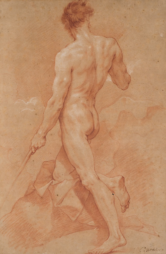 Académie d'homme vu de dos, 18e siècle