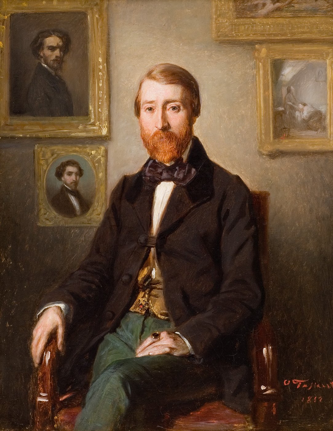 Portrait de Bruyas dans son intérieur