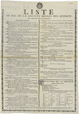 Liste des membres de la Société royale des sciences, 1771