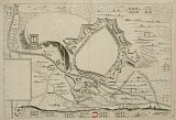 Plan gravé des fortifications du siège de Montpellier inséré dans l'ouvrage de Jean Valdor {Les Triomphe de Louis de Juste} (1649)
