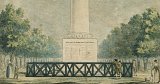 Colonne de la Liberté et de la Concorde élevée sur l'Esplanade, détail du socle gravé de la Déclaration des Droits de l'Homme et du Citoyen