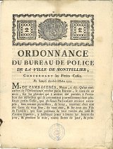 Ordonnance du Bureau de Police concernant les petits cafés, 18 octobre 1777