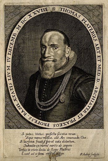 Portrait de Thomas Platter le jeune, gravure (1628)